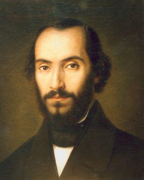Retrato de Nicolae Bălcescu, 1851 - Gheorghe Tattarescu