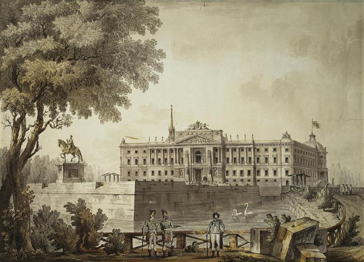 Vista do Palácio de São Miguel, 1801 - Giacomo Quarenghi