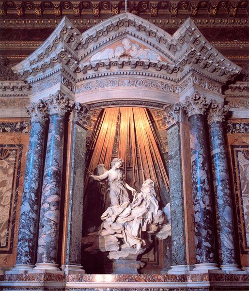 The Ecstasy of St. Teresa (within the Cornaro Chapel), 1647 - 1652 - Gian Lorenzo Bernini