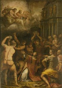 Stoning of St. Stephen - Giorgio Vasari