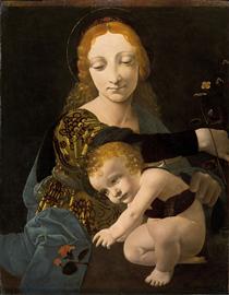 The Virgin and Child (The Madonna of the Rose) - Джованни Больтраффио