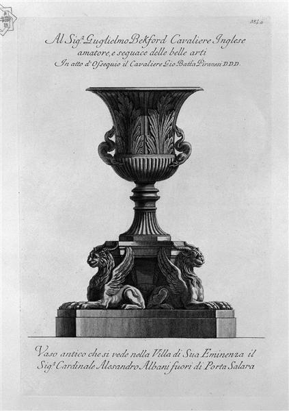 Antique vase of marble (Villa Albani) - Giovanni Battista Piranesi