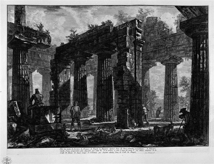 Leftovers behind the pronaos of which the above table - Giovanni Battista Piranesi