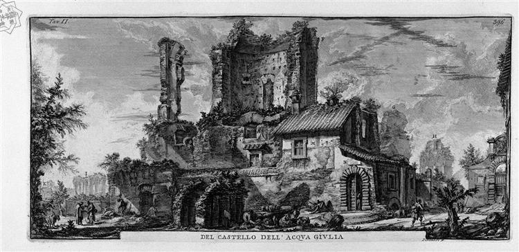Perspective of the front of the Castle Ruins - Giovanni Battista Piranesi