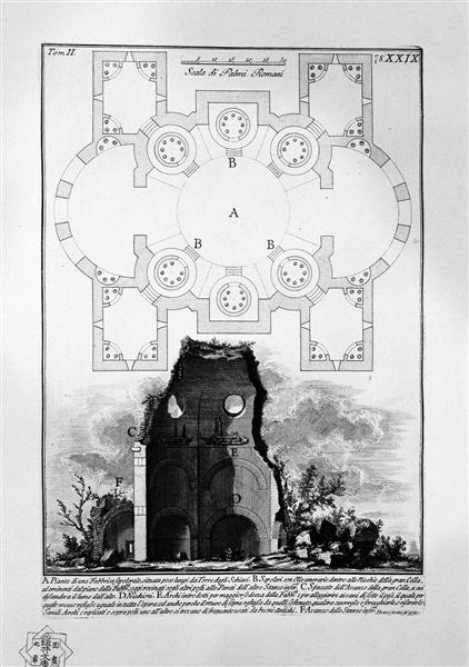 The Roman antiquities, t. 2, Plate XXIX. View of the Tomb of the Scipios believed outside Porta S. Sebastiano., 1756 - Джованни Баттиста Пиранези