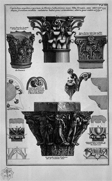 Various capitelli - Giovanni Battista Piranesi