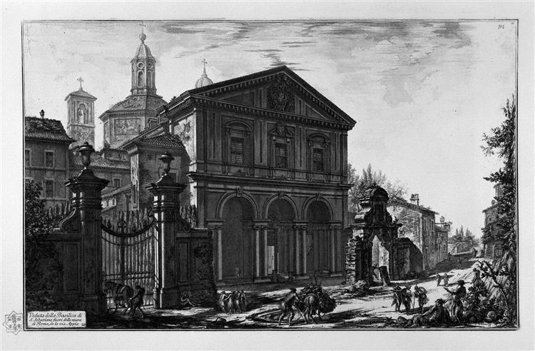 View of the Basilica of St. Lawrence Outside the Walls - Джованні Баттіста Піранезі