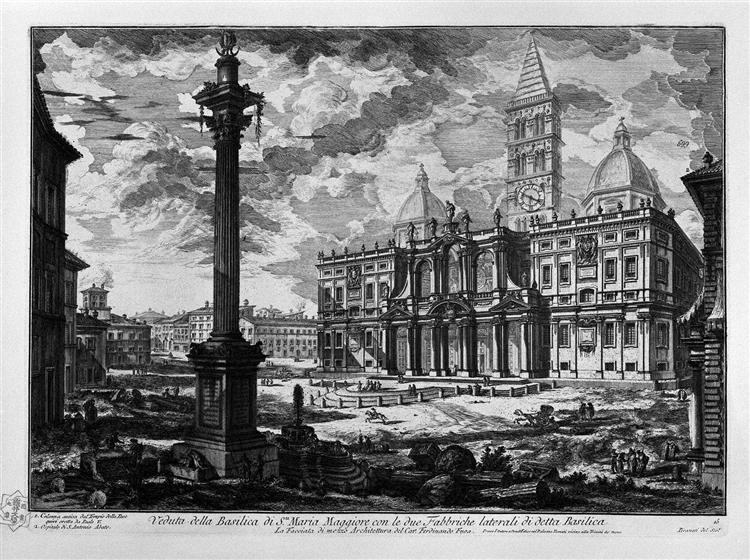 View of the facade of the Basilica of St. John Lateran - Giovanni Battista Piranesi