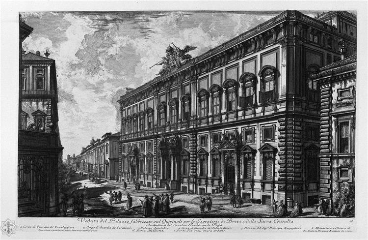 View of the Farnese Palace - Giovanni Battista Piranesi