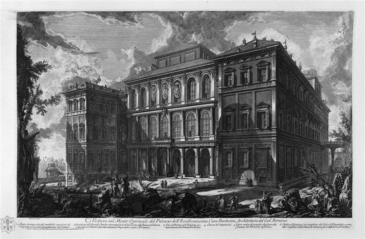 View of the Palace Stopani - Giovanni Battista Piranesi