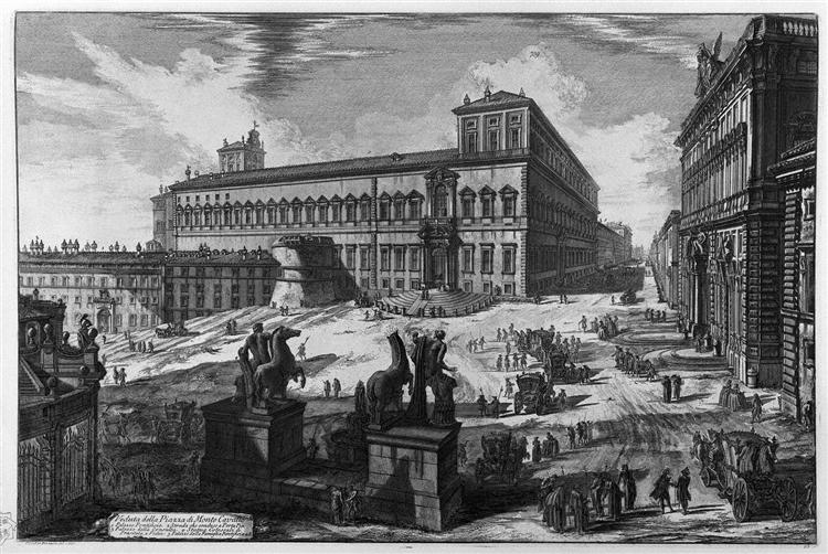 View of the Piazza di Monte Cavallo - Giovanni Battista Piranesi