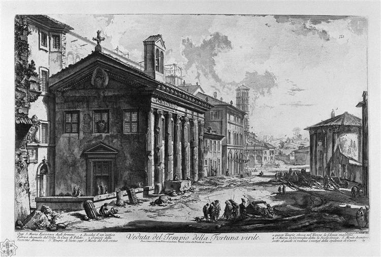 View of the Temple of Cybele at Square Mouth of Truth - Giovanni Battista Piranesi