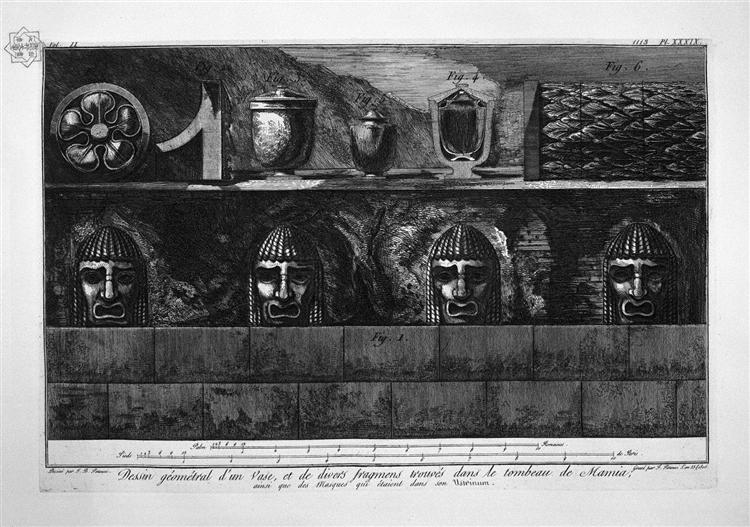 View of the tomb and told the two contiguous - Giovanni Battista Piranesi