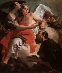 Abraham and the Three Angels - Джованни Баттиста Тьеполо