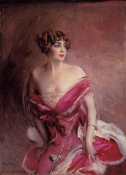 Portrait of Mlle de Gillespie - La Dame de Biarritz, 1912 - Джованни Болдини