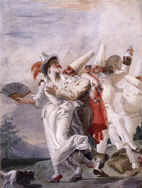 Pulcinella in Love, c.1793 - Джованни Доменико Тьеполо