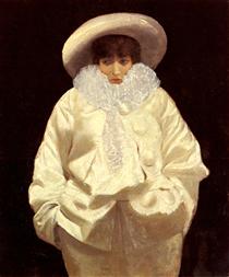 Sarah Bernhardt as Pierrot - Giuseppe De Nittis