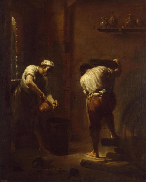 Scene in a Cellar, 1715 - Giuseppe Maria Crespi