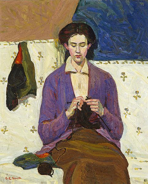 The Sock Knitter, 1915 - Grace Cossington Smith