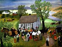 Moving Day on the Farm - Anna Mary Robertson Moses