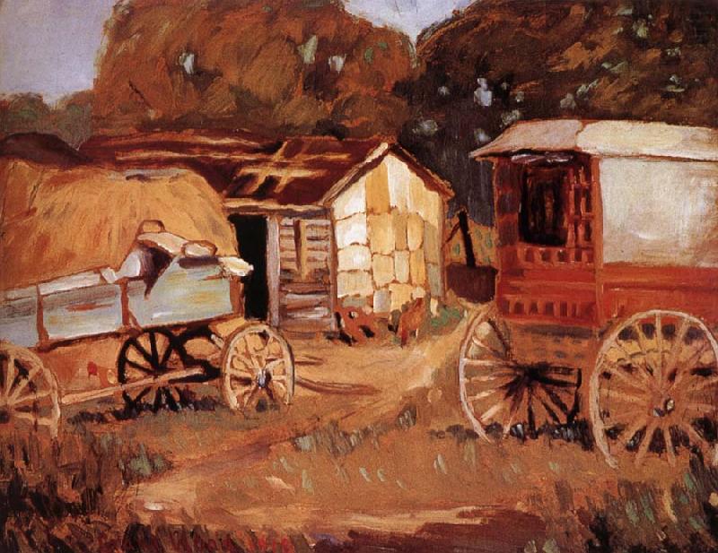 Carriage Business - Grant Wood - WikiArt.org 