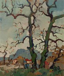 Bare oaks, Newlands, late autumn - Gregoire Boonzaier