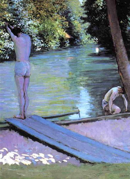 Bather Preparing to Dive, c.1878 - Gustave Caillebotte