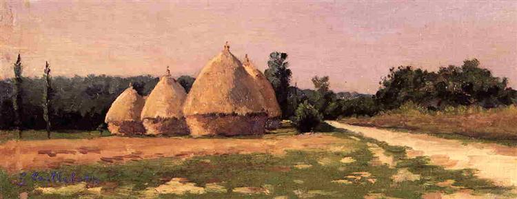 Landscape with Haystacks, c.1874 - Ґюстав Кайботт