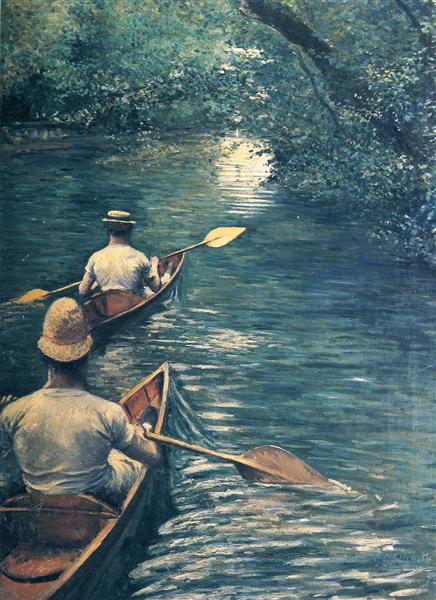The Canoes, 1878 - Gustave Caillebotte
