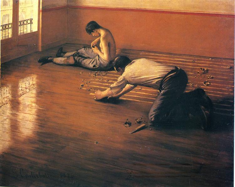 The Parquet Planers, 1876 - Gustave Caillebotte