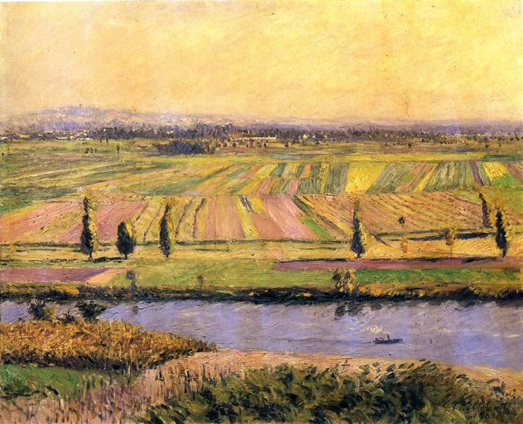 The Plain of Gennevilliers from the Hills of Argenteuil, 1888 - Гюстав Кайботт