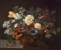 Bouquet of flowers - Gustave Courbet
