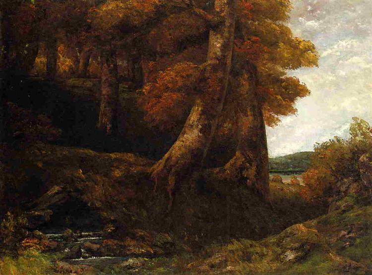 Entering the Forest, c.1855 - Gustave Courbet