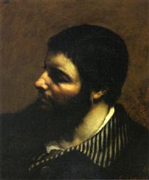 Autoportrait au col rayé - Gustave Courbet