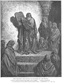 Ezra Reads the Law to the People - Gustave Doré