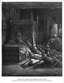 Fulco III Assaltado pelos Fantasmas das suas Vítimas - Gustave Doré