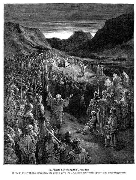 Priests Exhorting the Crusaders - Gustave Dore