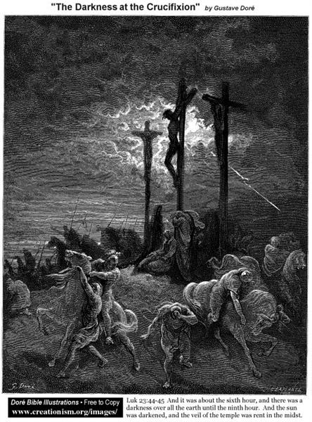 A Escuridão no Momento da Crucificação - Gustave Doré