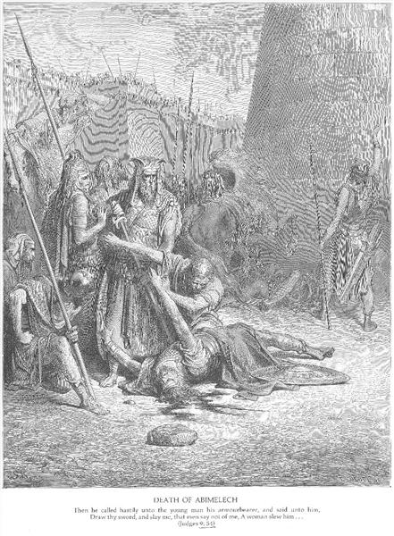 A Morte de Abimeleque - Gustave Doré
