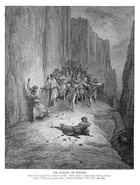 O Apedrejamento de Estêvão - Gustave Doré