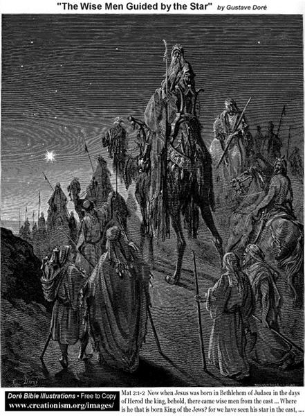 The Wise Men Guided By The Star - Gustave Dore