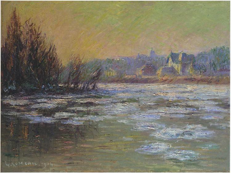 Ice on the Oise River, 1914 - Гюстав Луазо