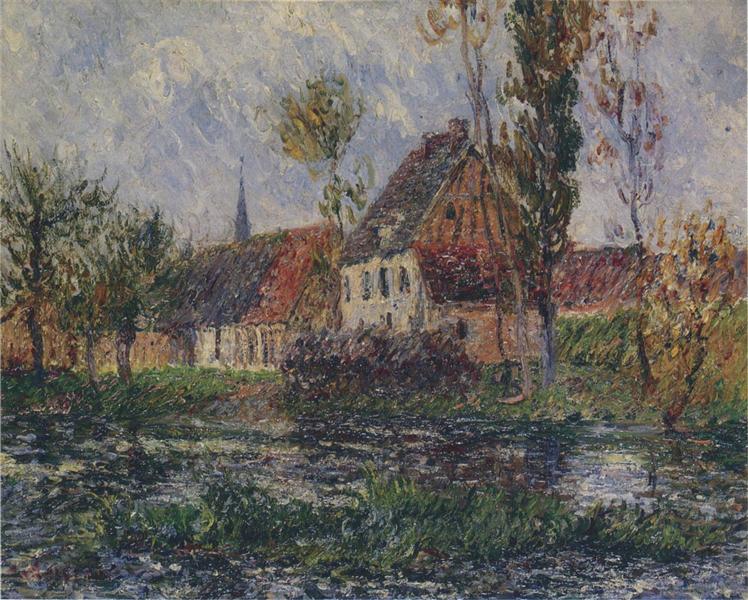 Small Farm by the Eure River - Gustave Loiseau
