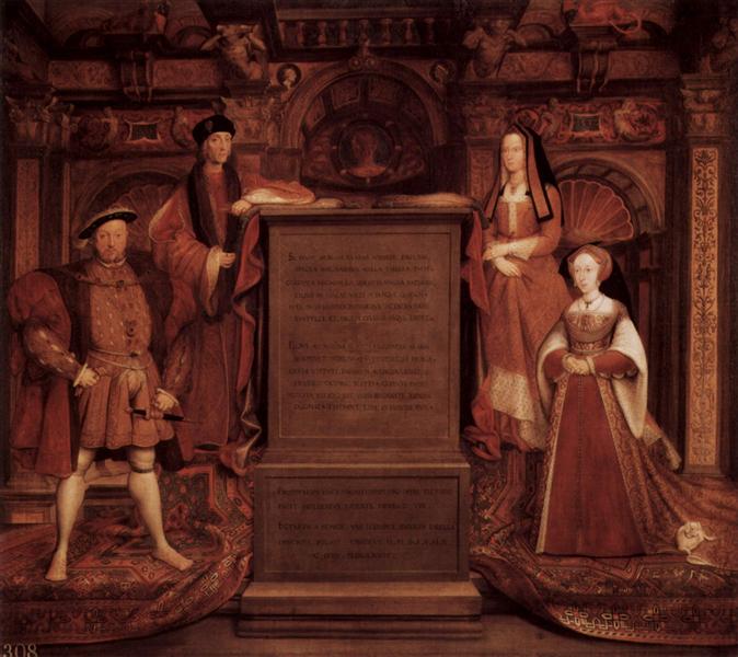 Henry VII, Elisabeth of York, Henry VIII and Jane Seymour - Hans Holbein the Younger