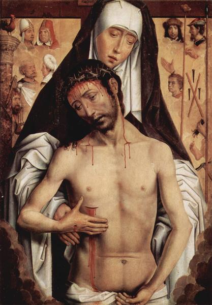 The Man of Sorrows in the Arms of the Virgin, 1475 - Hans Memling