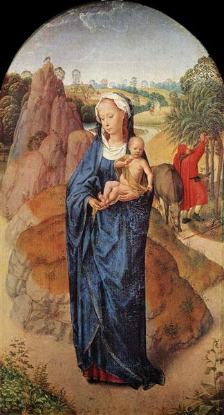 Богородица с младенцем в пейзаже, c.1480 - Ганс Мемлинг