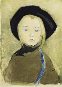 Girl With Blue Ribbon - Helene Schjerfbeck