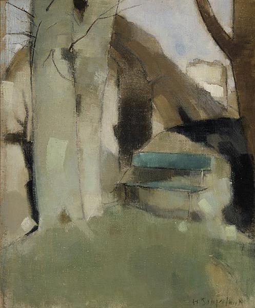 Green Bench, 1928 - Helene Schjerfbeck