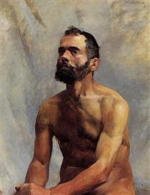 Academic Study Nude - Henri de Toulouse-Lautrec