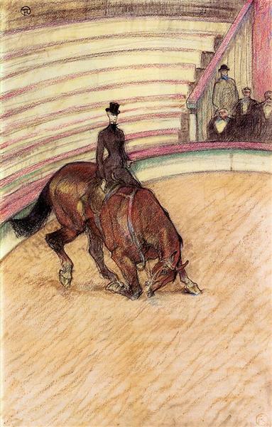 At the Circus Dressage, 1899 - Анри де Тулуз-Лотрек